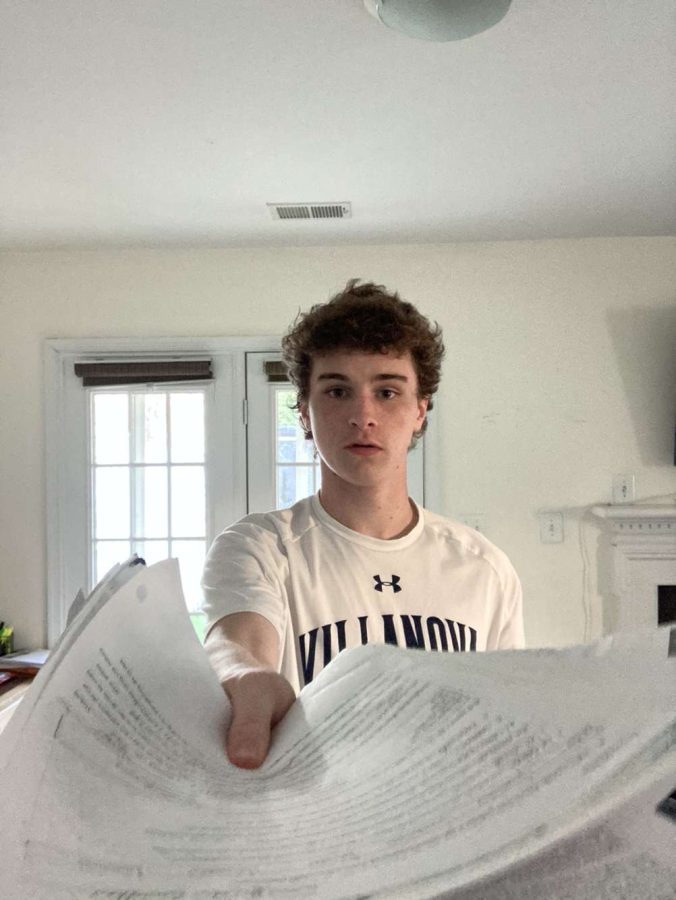 WCHS+senior+Brendan+Carnathan+turns+in+his+third+grade+math+homework+to+his+elementary+school+teacher+and+receives+full+credit+for+it+after+the+new+MCPS+policy.