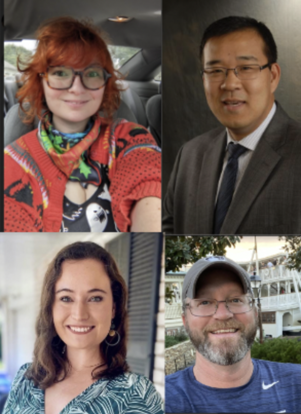 From left to right, Michelle Zibrat, John Haas, Rachel Sonnenberg and Kevin Brown. Each of these teachers have been given new opportunities in the Arts, Social Studies, English and administration departments for the 2023-2024 school year.