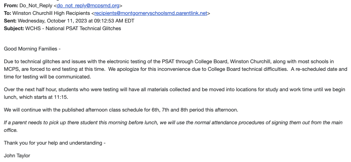 On+Oct.+11%2C+2023%2C+Principal+John+Taylor+sent+out+an+email+to+the+WCHS+community+about+the+cancellation+of+the+PSAT.+