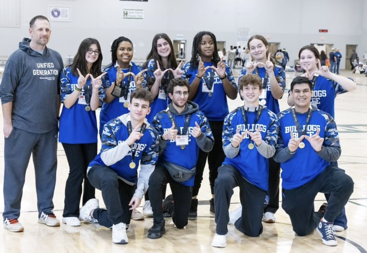 The WCHS Bocce team celebrates their victory at the state championship on February 15, 2023.