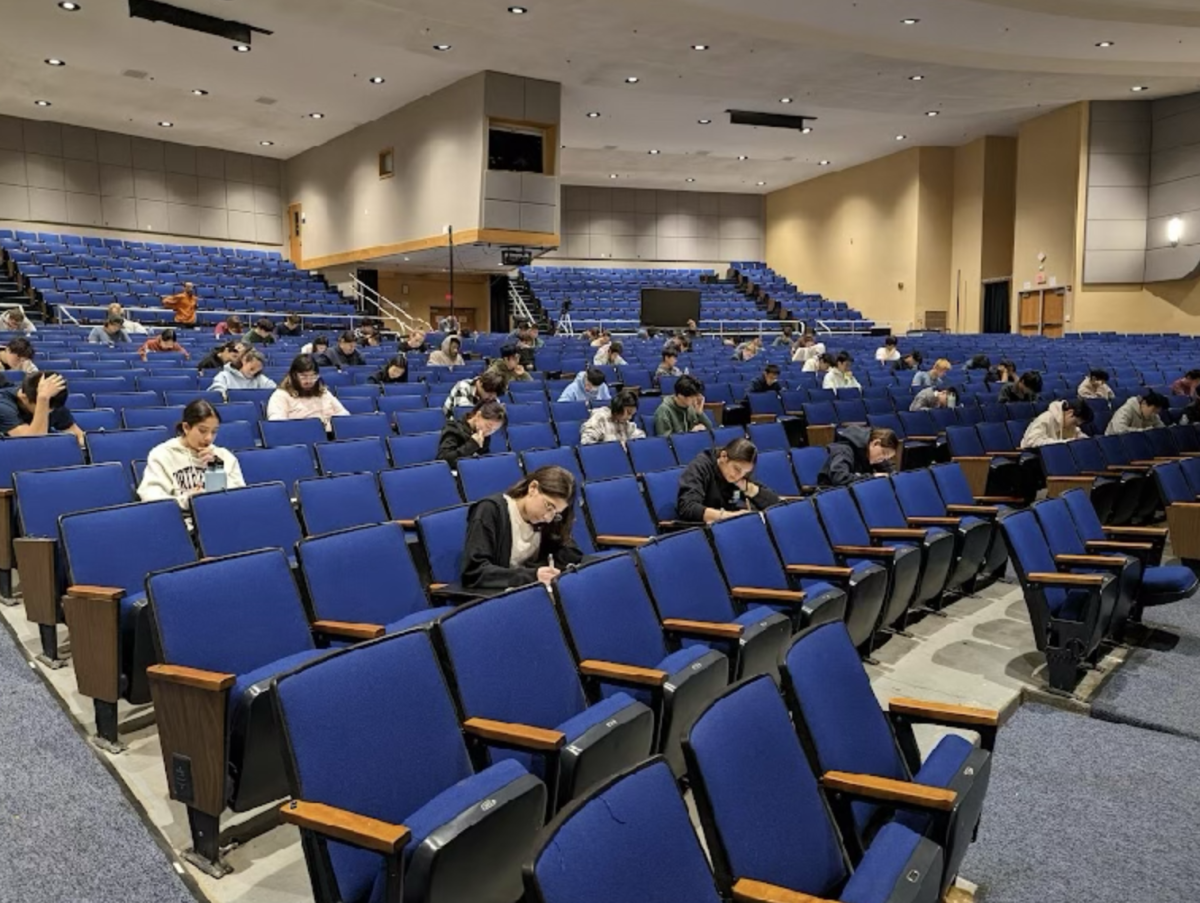 WCHS Multivariable Calc students taking their final exam administered by UMD.