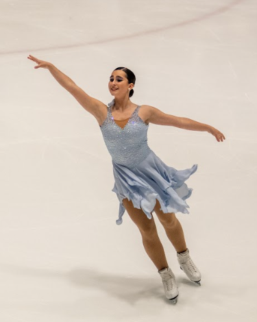 WCHS senior Kira Bernstein skates along to Never Enough by Loren Allred, at the Fall Classic competition in Anaheim, California. 