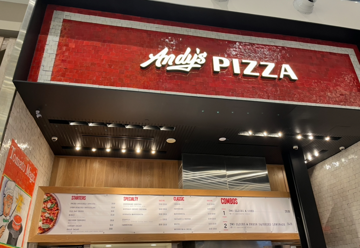 Andy's Pizza has added yet another option to the wide variety of culinary choices within the Westfield Montgomery Mall. Andy's offers in-person or online ordering, with an option for delivery.