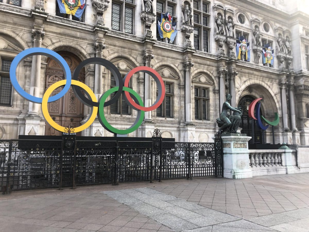 Olympic Rings were displayed in Paris, France for the 2024 Summer Olympics in France. The Olympics happen every two years, switching between a Winter and Summer edition.