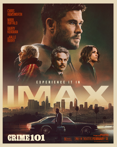 Chris Hemsworth stars as jewelry thief Mike Davis in the crime-thriller "Crime 101".