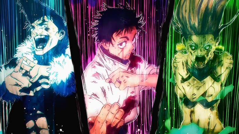 Yuta Okkotsu, a modern-day jujutsu sorcerer, as well as two resurrected past sorcerers, Ryu Ishigori and Takako Oro, all unleash their ultimate technique, the domain expansion, resulting in a rare three-way clash of techniques that has never before been seen in the series.